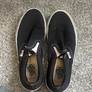 Vans Black Canvas Slip-On Shoes